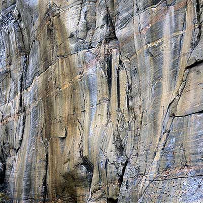 Water Stained Cliff at Sermilik, Greenland