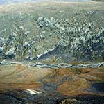 Patterned Hillside and River Valley